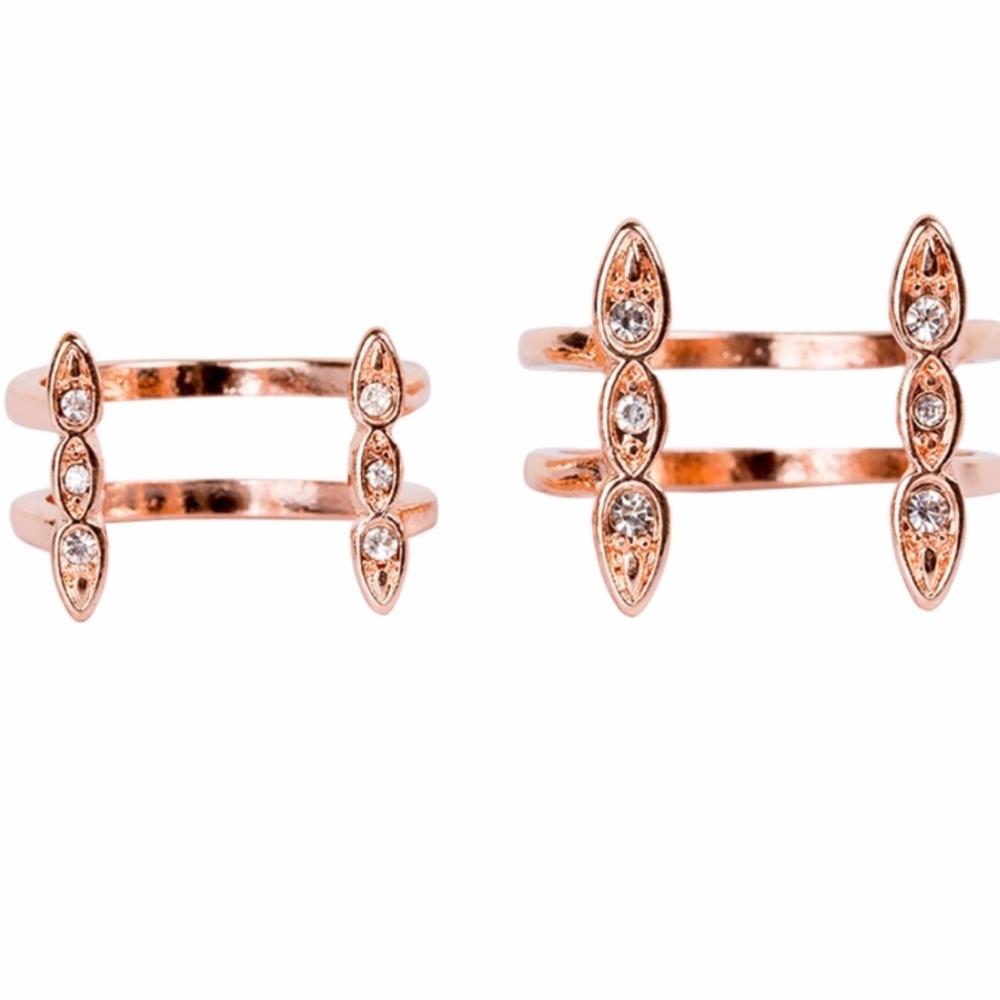 LUV AJ OPEN ROSE GOLD RING SET - Picture 6 of 9